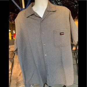 Dickies small plaid short sleeve button down XL